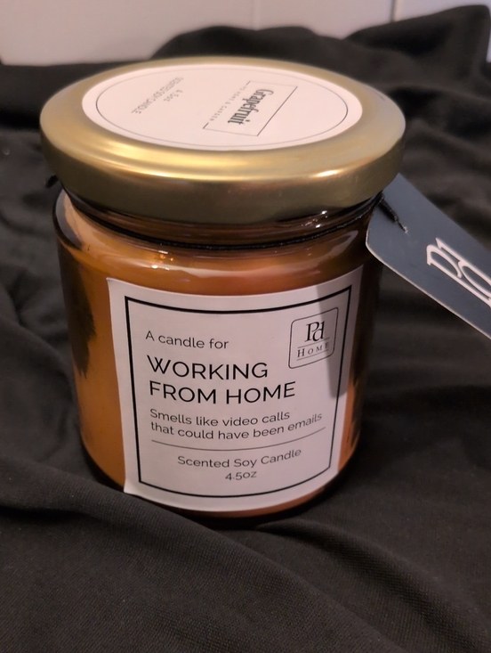pd home Other - "Working From Home" Scented Soy Candle - Gold Amber